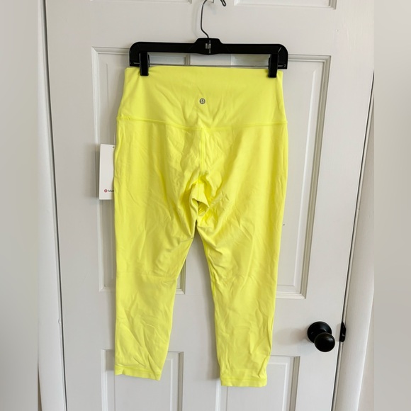 Lululemon high rise crop align 23 inches yellow neon size 12 new - Picture 5 of 5